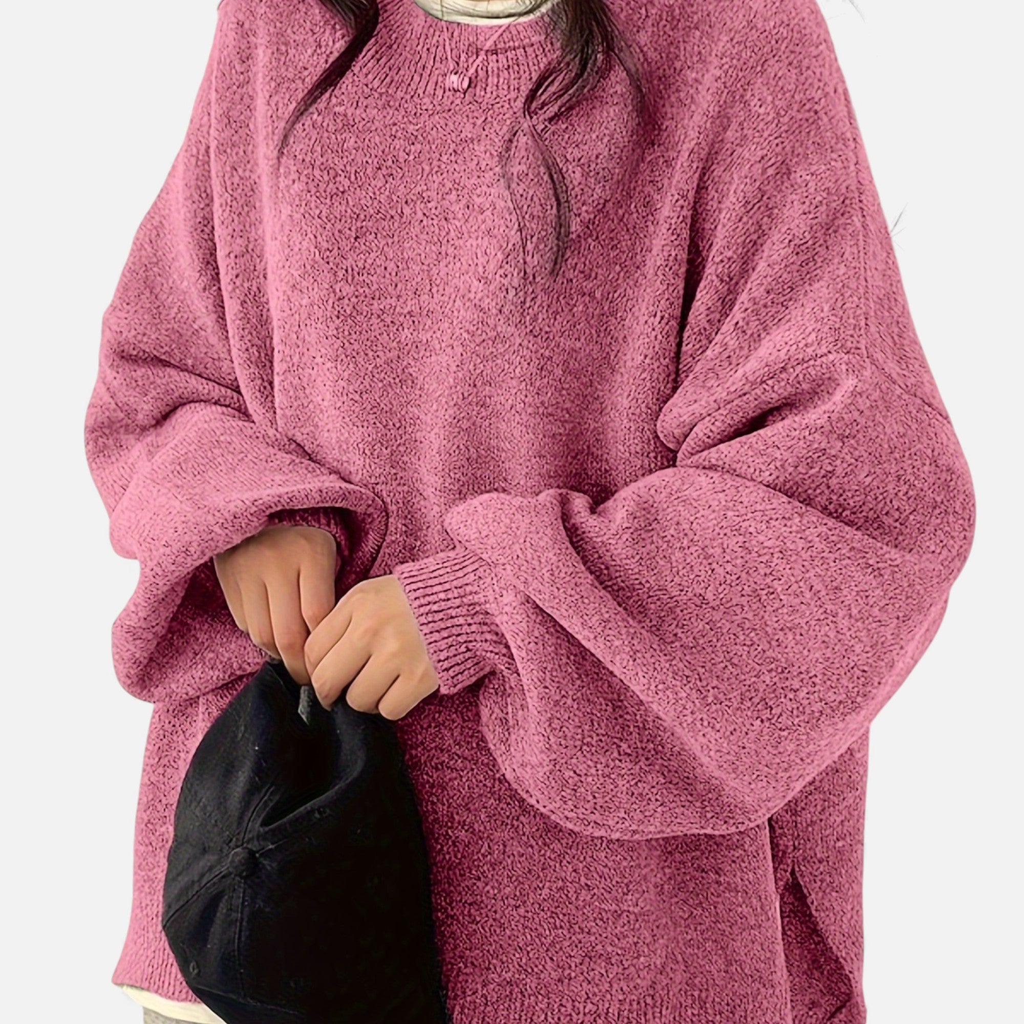 Zarenzio | Women's Polyester Knit Crew Neck Pullover Sweater