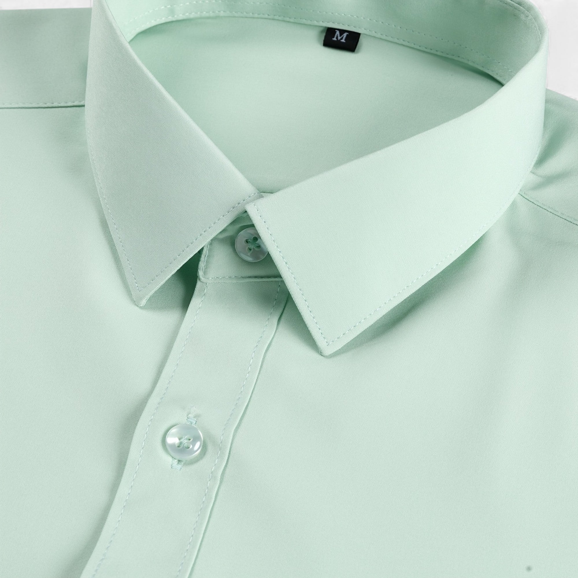 Zarenzio | Men's Polyester Slim-Fit Long Sleeve Business Shirt