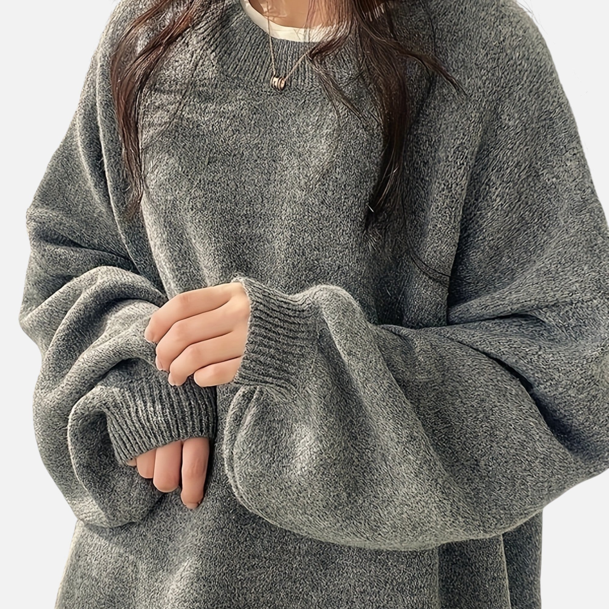 Zarenzio | Women's Polyester Knit Crew Neck Pullover Sweater