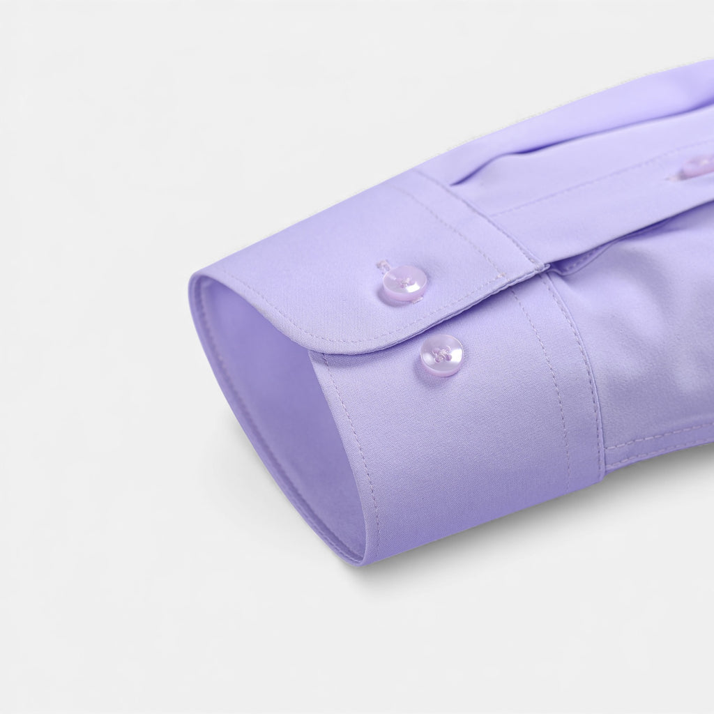 Zarenzio | Men's Polyester Slim-Fit Long Sleeve Business Shirt