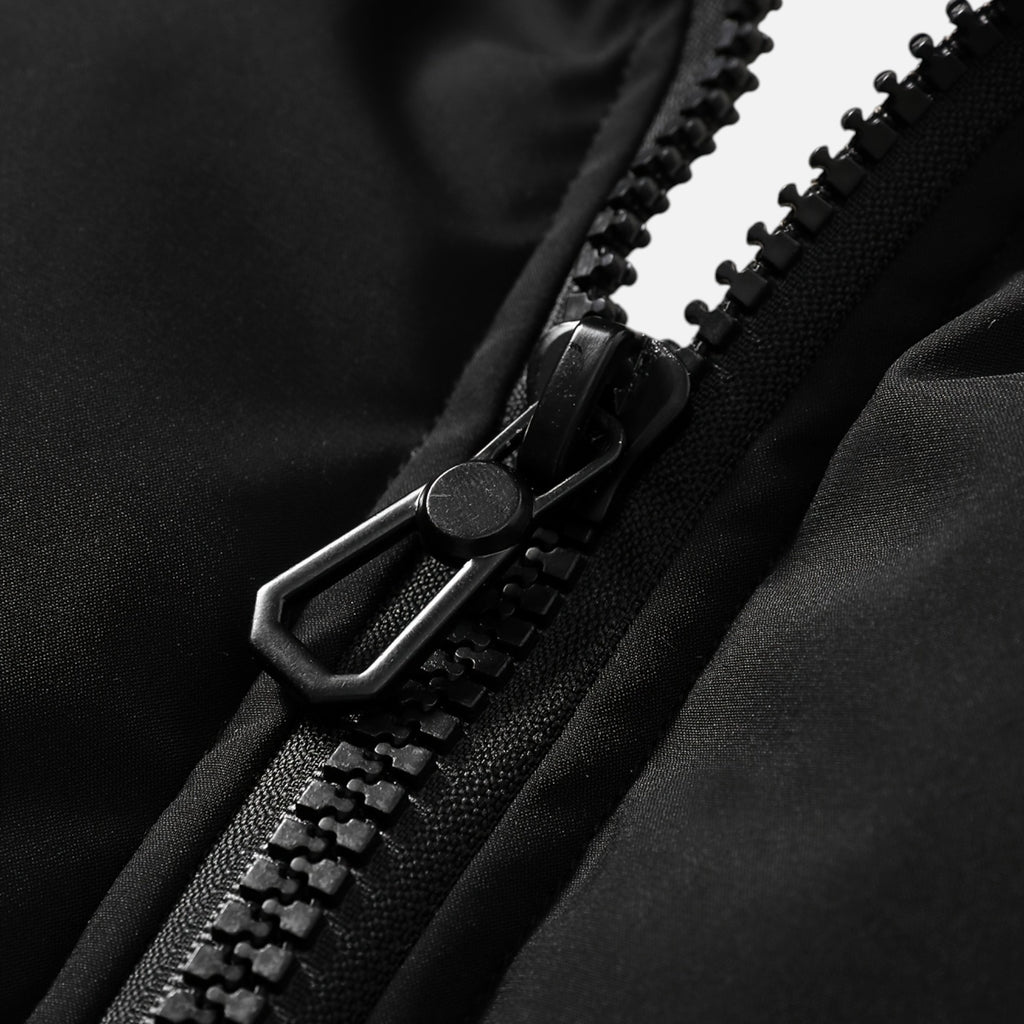 Zarenzio | Men's Polyester Zip-Up Puffer Jacket with Pockets