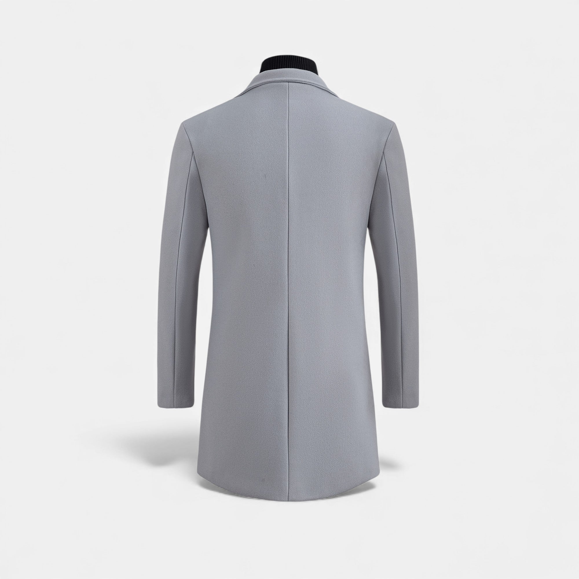 Zarenzio | Men's Polyester Slim-Fit Single-Breasted Trench Coat