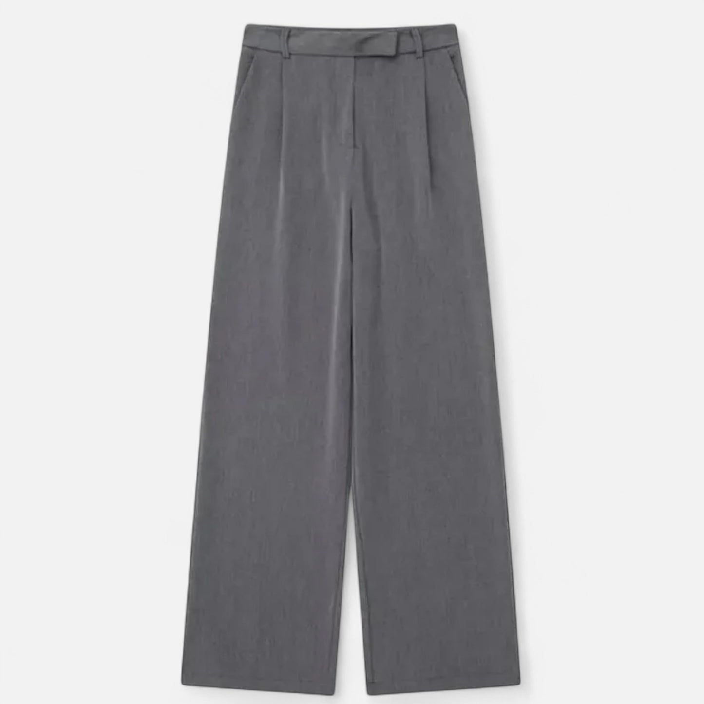 Zarenzio | Women's Polyester High Waist Wide Leg Trousers