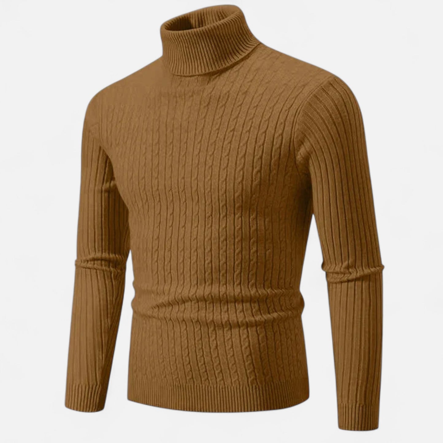 Zarenzio | Men's Polyester Knitted High Neck Turtleneck Sweater