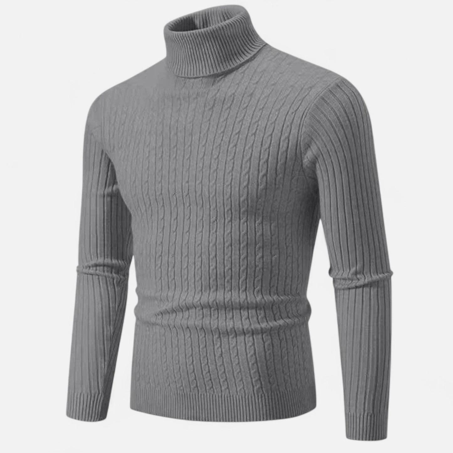 Zarenzio | Men's Polyester Knitted High Neck Turtleneck Sweater