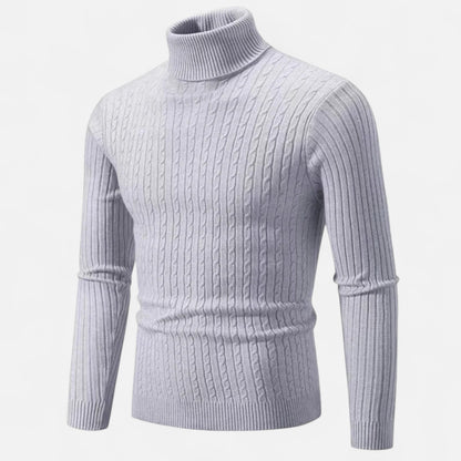 Zarenzio | Men's Polyester Knitted High Neck Turtleneck Sweater