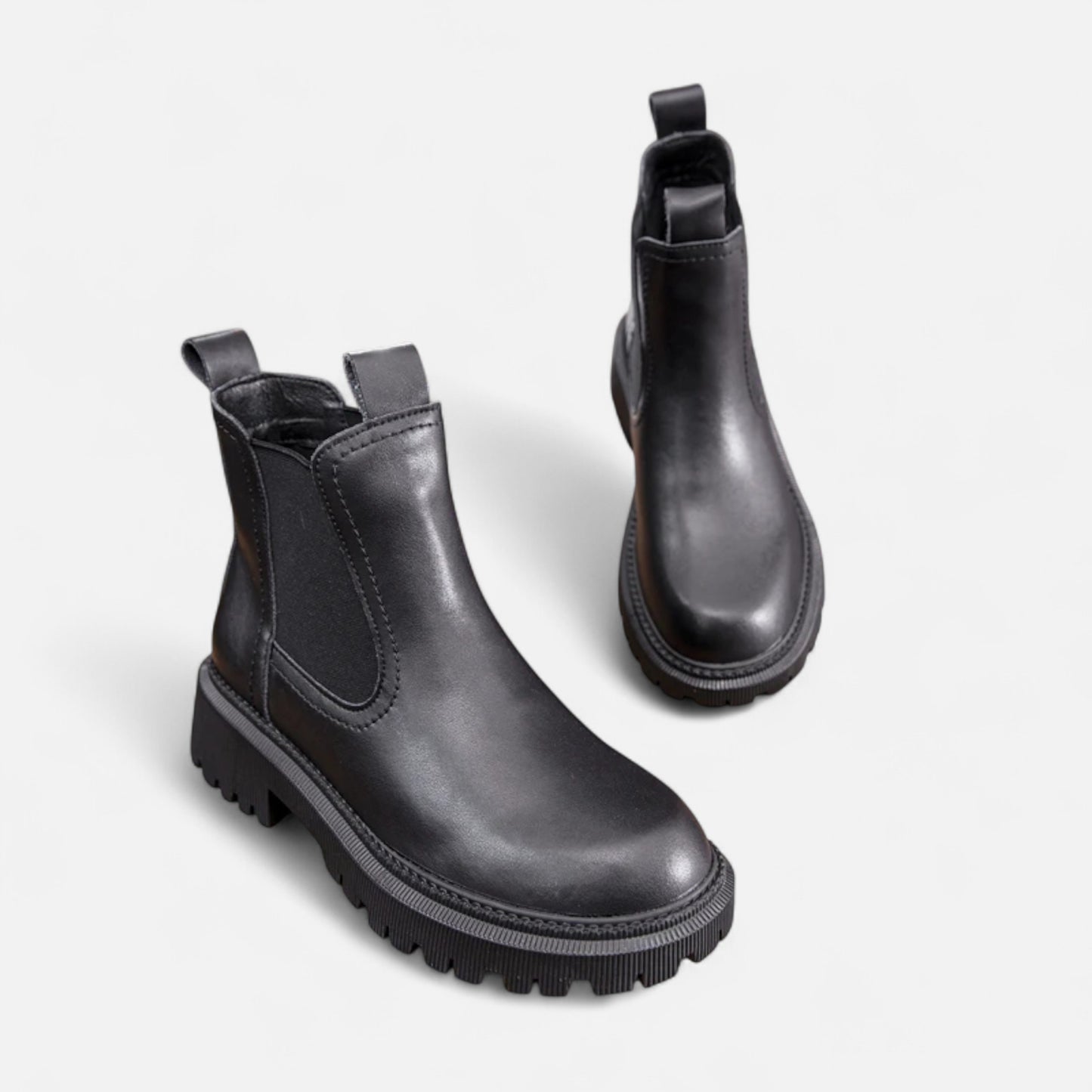 Zarenzio | Women's Split Leather Ankle Chelsea Boots