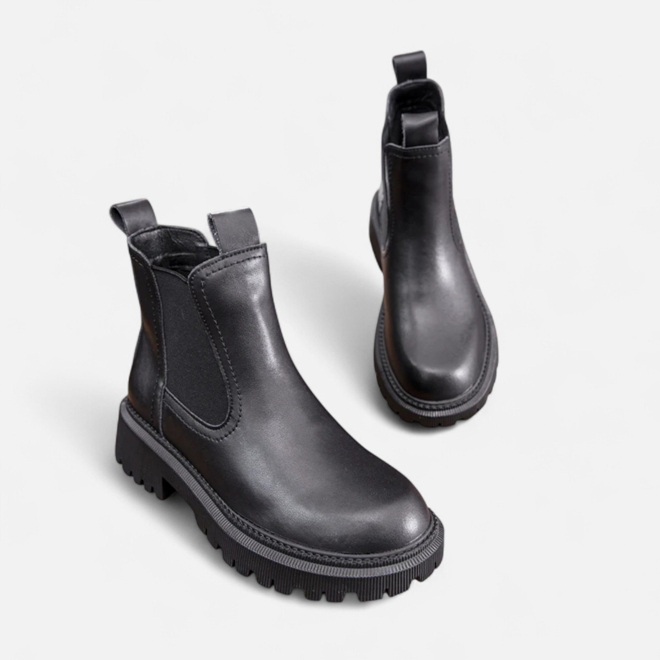 Zarenzio | Women's Split Leather Ankle Chelsea Boots
