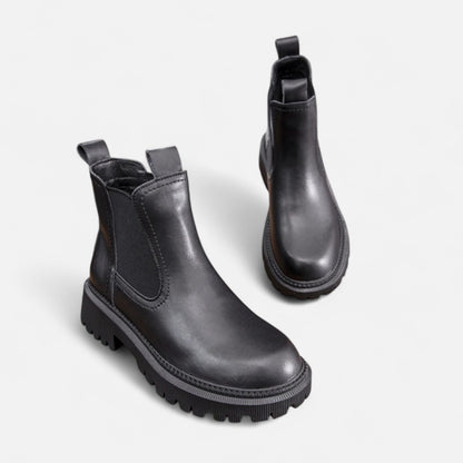 Zarenzio | Women's Split Leather Ankle Chelsea Boots