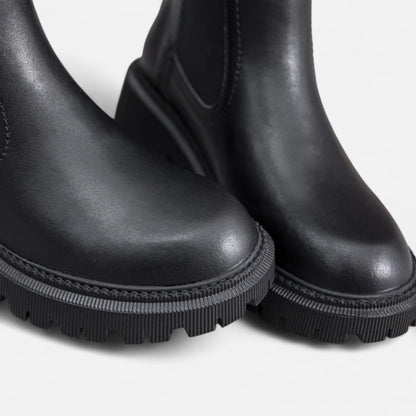 Zarenzio | Women's Split Leather Ankle Chelsea Boots