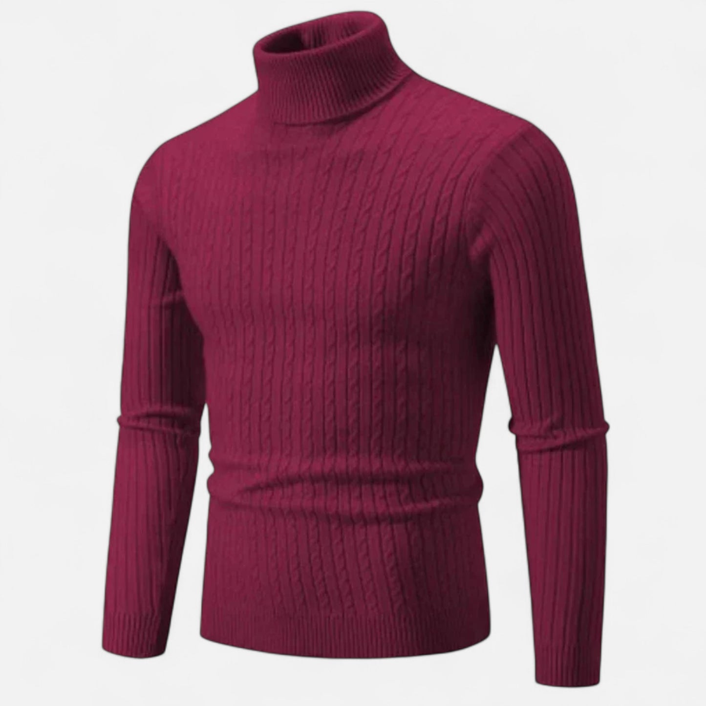 Zarenzio | Men's Polyester Knitted High Neck Turtleneck Sweater