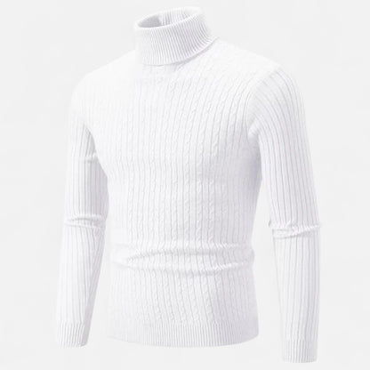 Zarenzio | Men's Polyester Knitted High Neck Turtleneck Sweater