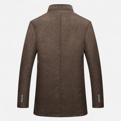 Zarenzio | Men's Polyester Wool Blend Slim Fit Winter Parka Jacket