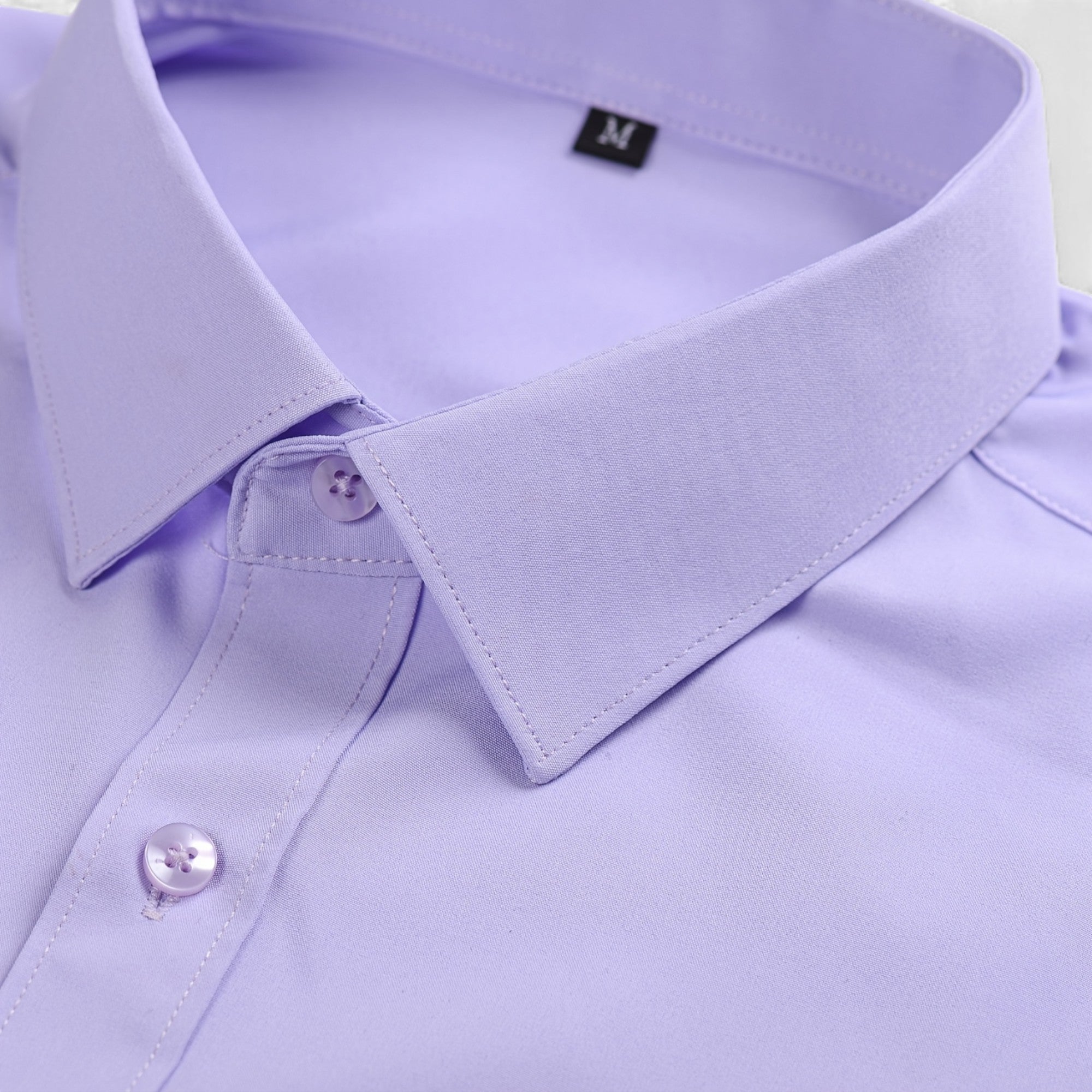 Zarenzio | Men's Polyester Slim-Fit Long Sleeve Business Shirt