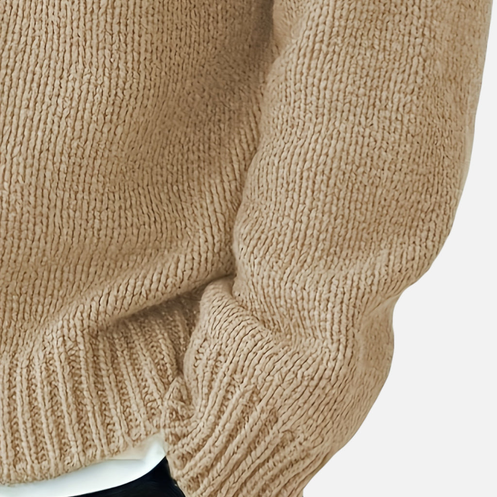 Zarenzio | Men's Polyester Knitted Crew Neck Sweater