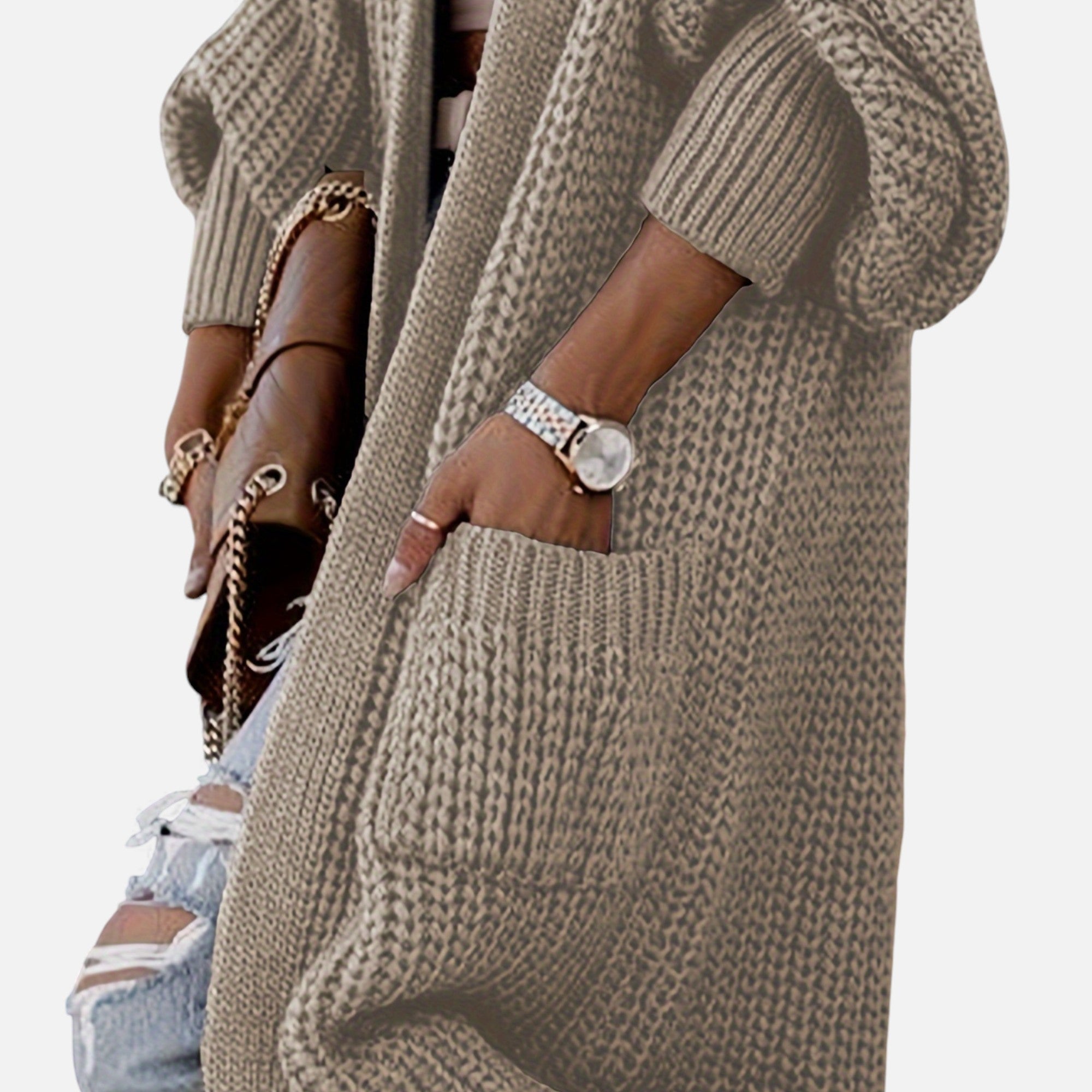 Zarenzio | Women’s Heritage Ribbed V-Neck Cardigan