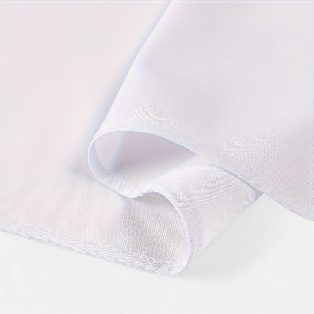 Zarenzio | Men's Polyester Slim-Fit Long Sleeve Business Shirt