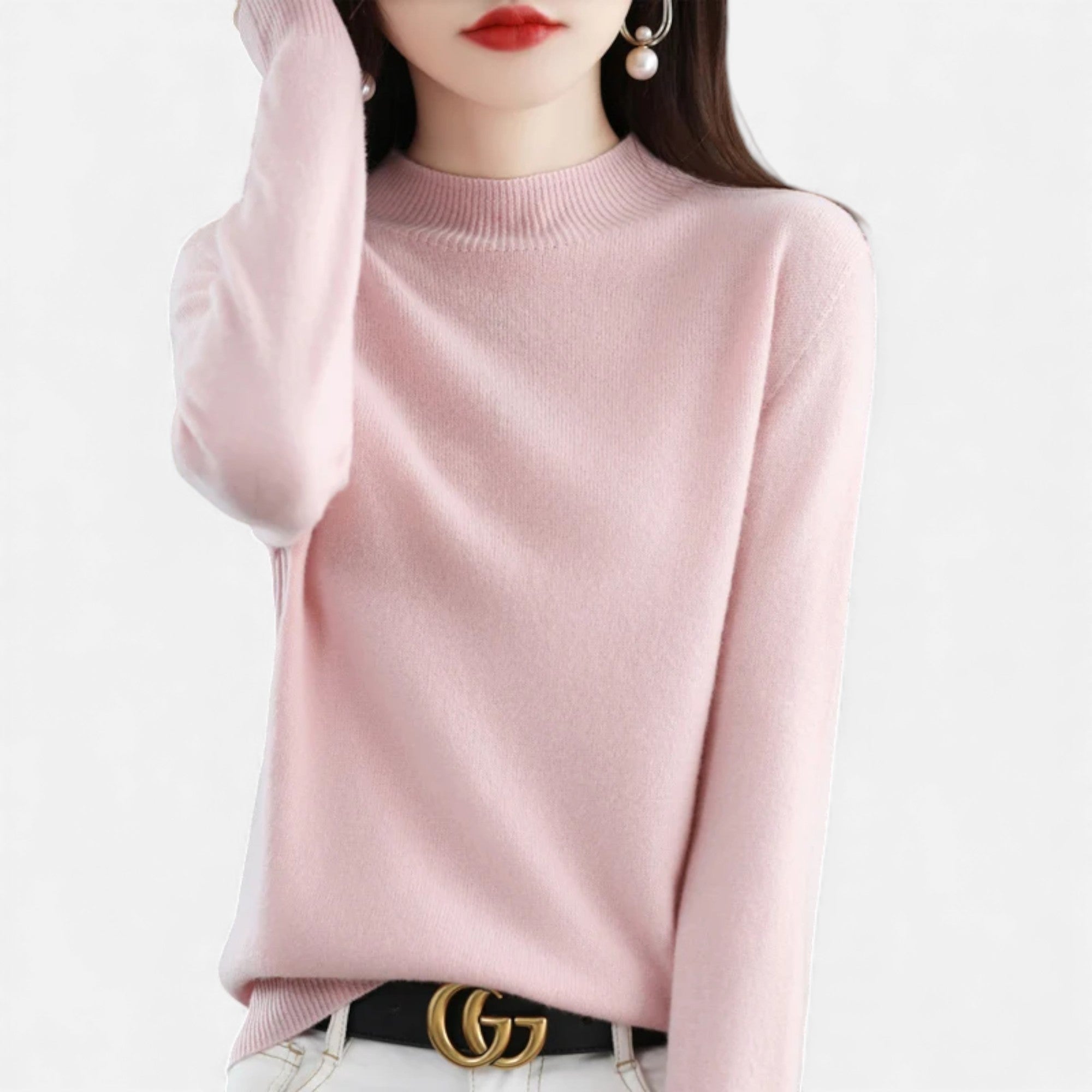 Zarenzio | Women's Wool Half-Neck Pullover Sweater