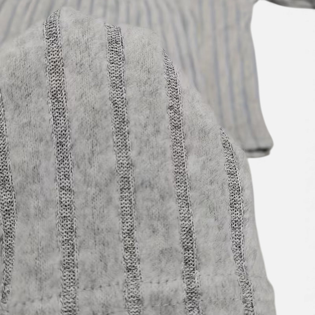 Zarenzio | Women’s Ribbed Co-ord Set with Wide-Leg Trousers