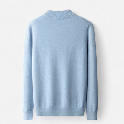 Zarenzio | Men's Wool Knitted Semi-High Neck Sweater