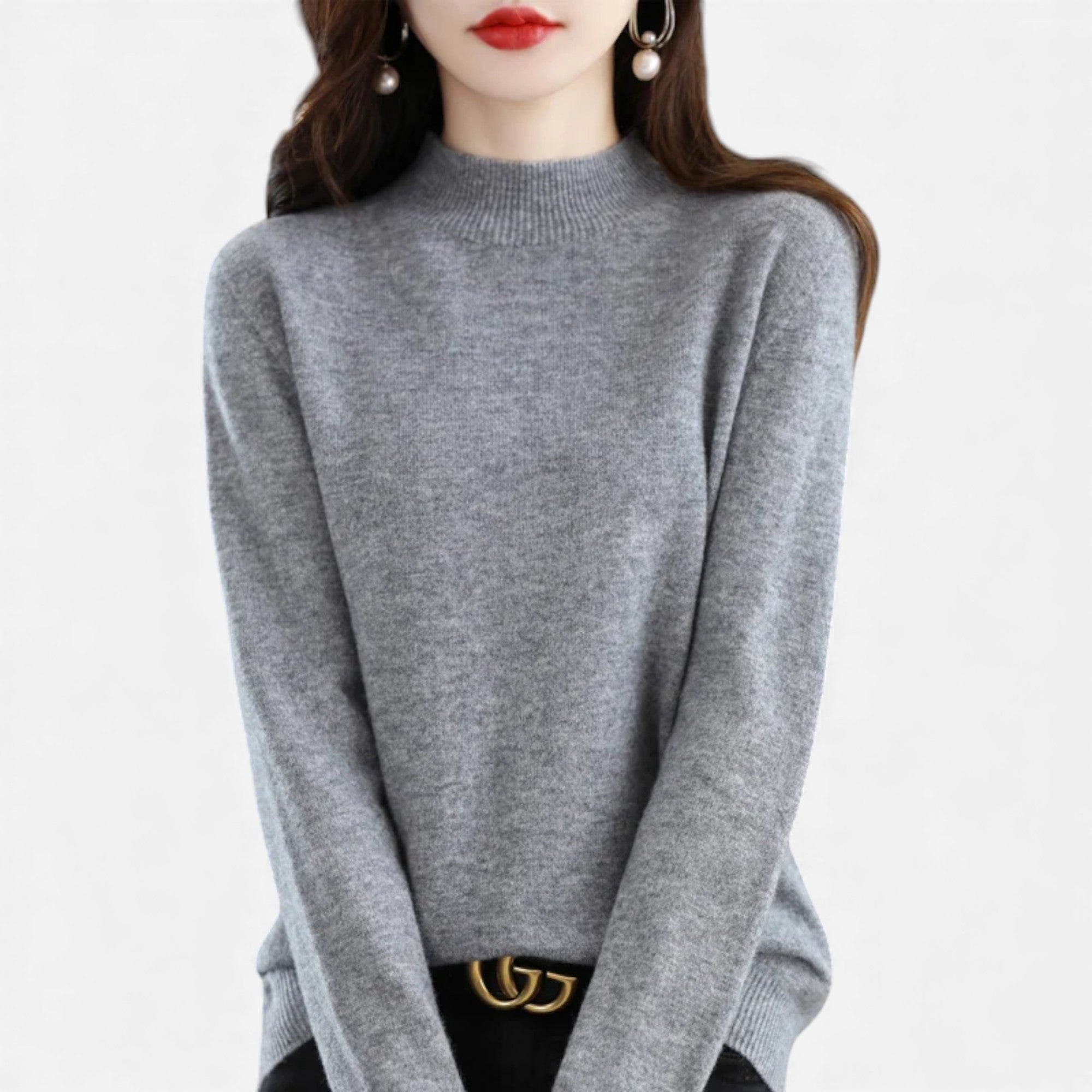 Zarenzio | Women's Wool Half-Neck Pullover Sweater